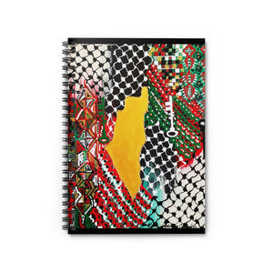 Spiral Notebook - Kuffiyeh Patterns Palestinian Struggle Painting